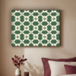 Tegel - Klassiek - Groen Textielframe zwart klein 947 -sfeer1