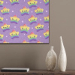 Sterren - Regenboog - Paars PET vilt klein 837 -sfeer6_closeup