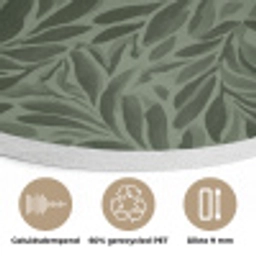 Bladeren - Organisch - Groen Akoestische PET Vilt - Rond klein 838 -closeup_NL