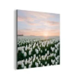 Tulpen - Landschap - Wit aluminium wit klein -3d