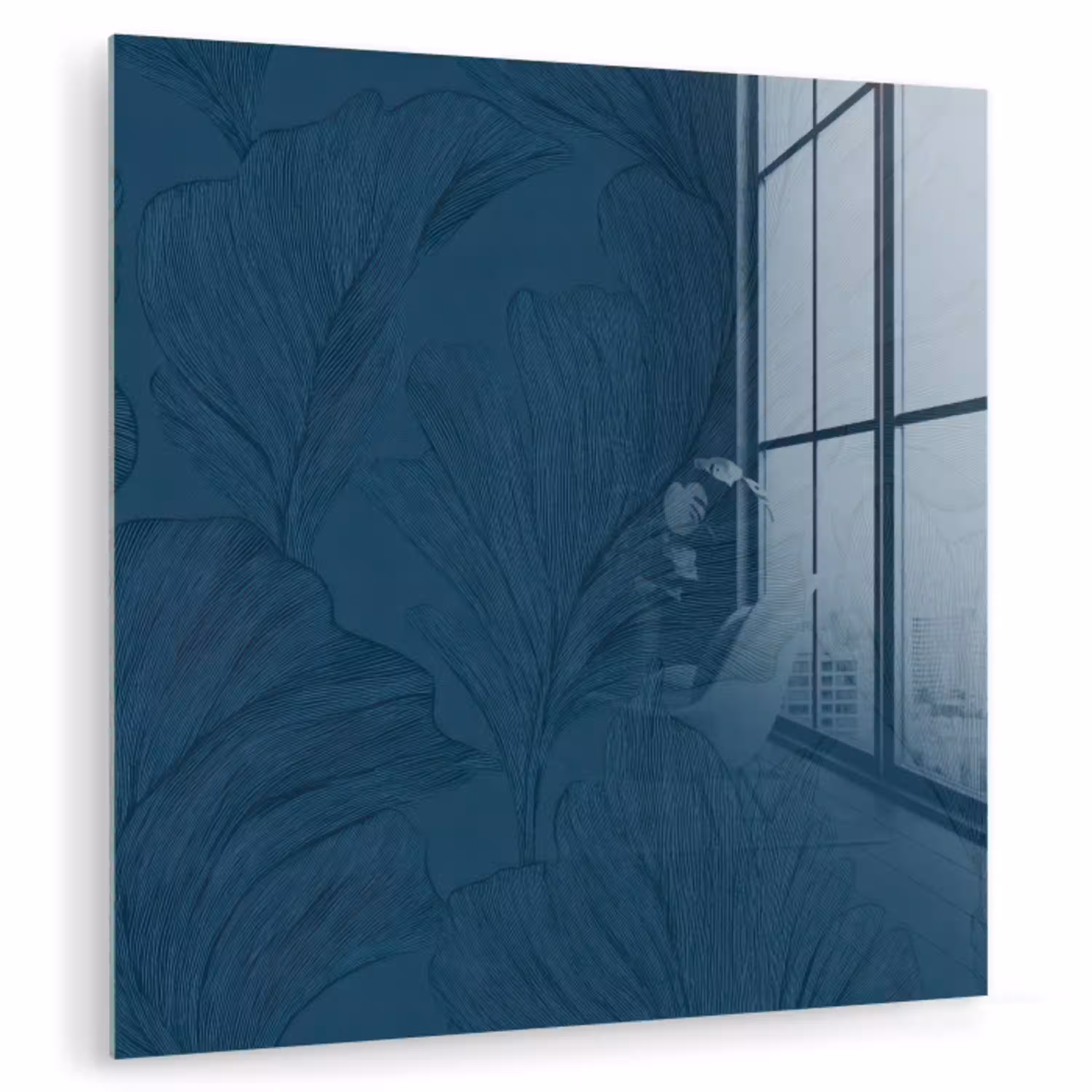 Abstract - Patroon - Donkerblauw - Elegant plexiglas 5mm klein 11 -zzzproduct_nieuw