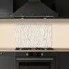 Abstract - Zebra - Beige keuken achterwand spatscherm klein 900 -sfeer1