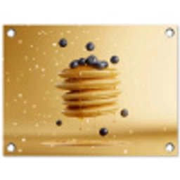 Pannenkoeken - Eten - Honing - Geel tuinposter los doek klein -3d