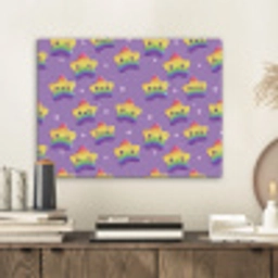 Sterren - Regenboog - Paars PET vilt klein 837 -sfeer1