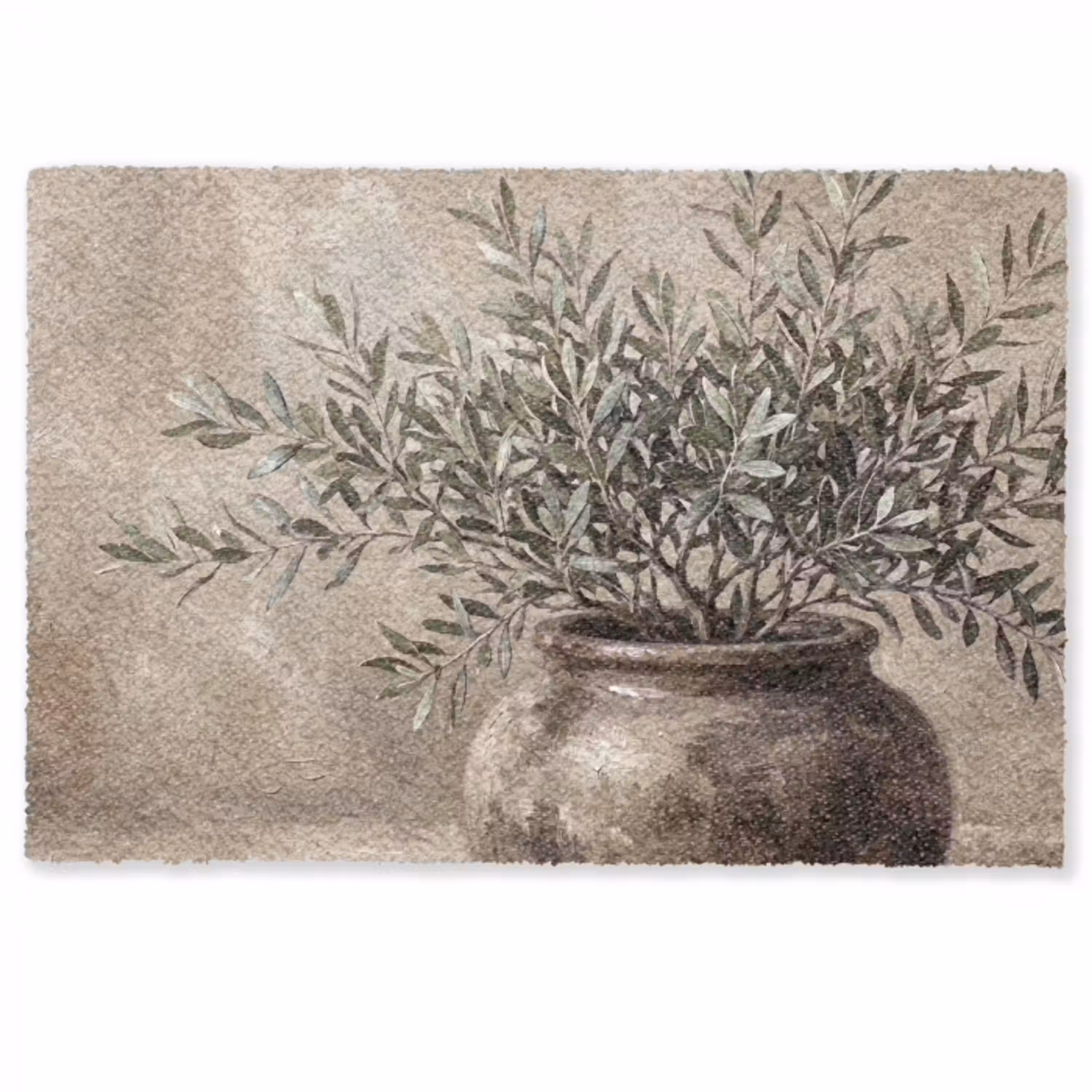 Olijfplant - Aardenpot - Abstract - Beige Deurmat klein -zkaufland3d