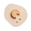 Koekje - Kruimels - beige Wandcirkel Organisch Forex 3mm klein -3d