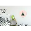 Christmas Season - Kerst - Kerstboom - Roze Wandcirkel aluminium klein -kinderkamer