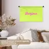 Groen - Roze bonjour - Retro Wandkleed katoen klein -tsfeer1_DE