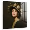 Bloemenhoed - Portret - Vrouw plexiglas 5mm klein -zzzproduct_nieuw
