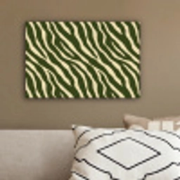 Zebra - Patroon - Groen canvas 2cm klein 34 -sfeer3