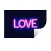 Neon - Love - Valentijn Muursticker klein -3d