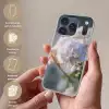 Bloemen - Lichtblauw - Wazig - Trosje Telefoonhoesje iPhone 17 Pro klein -sfeer3_NL
