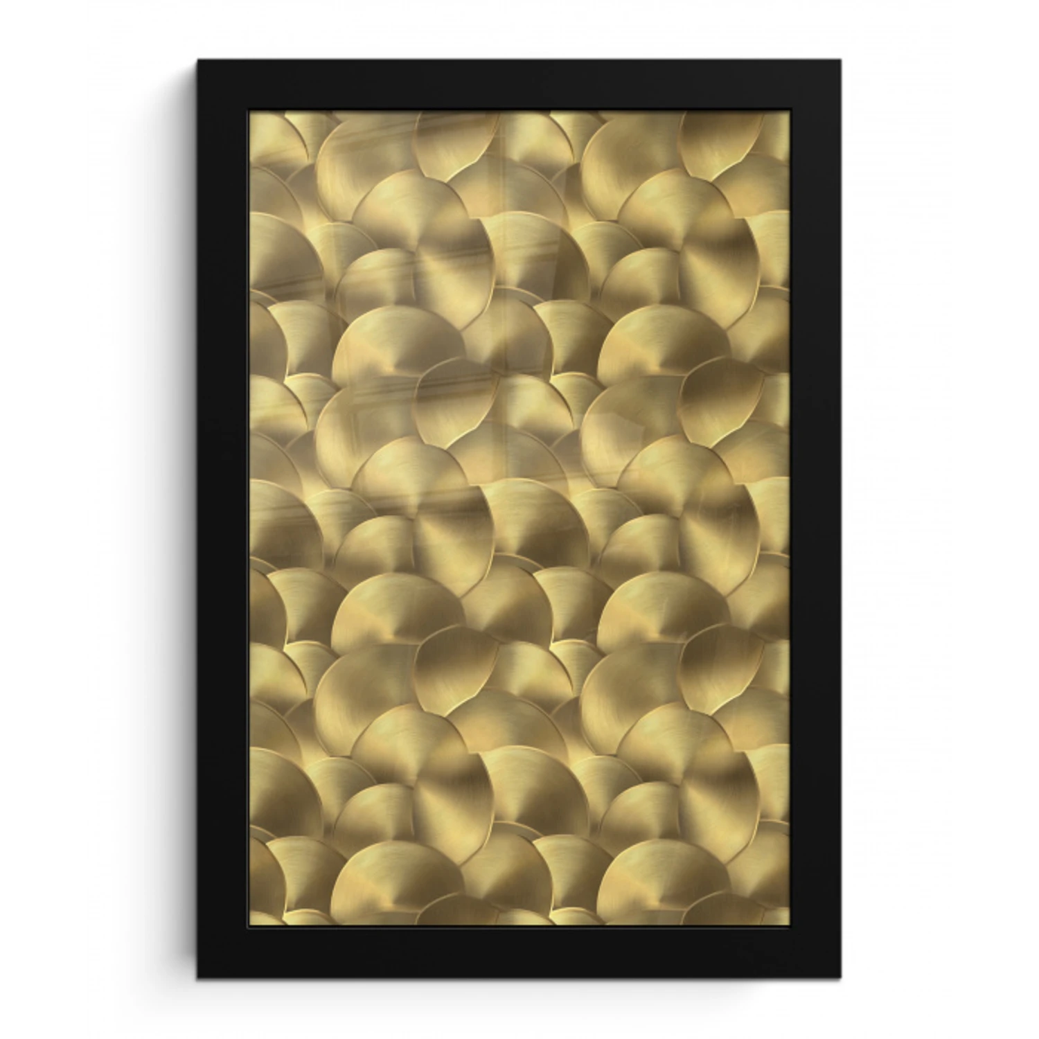 Modern - Cirkel - Goud fotolijst zwart zonder passe partout klein 224 -3d