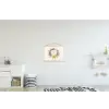 Kerstkrans - Kerst - Goud - Beige textielposter latten blank klein -kinderkamer