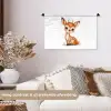 Hert - Baby - Dieren Wandkleed katoen klein -sfeer1