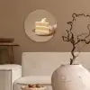 Vanilletaart - Cake - Romig Wandcirkel kunststof plaat 5mm dik klein -sfeer1
