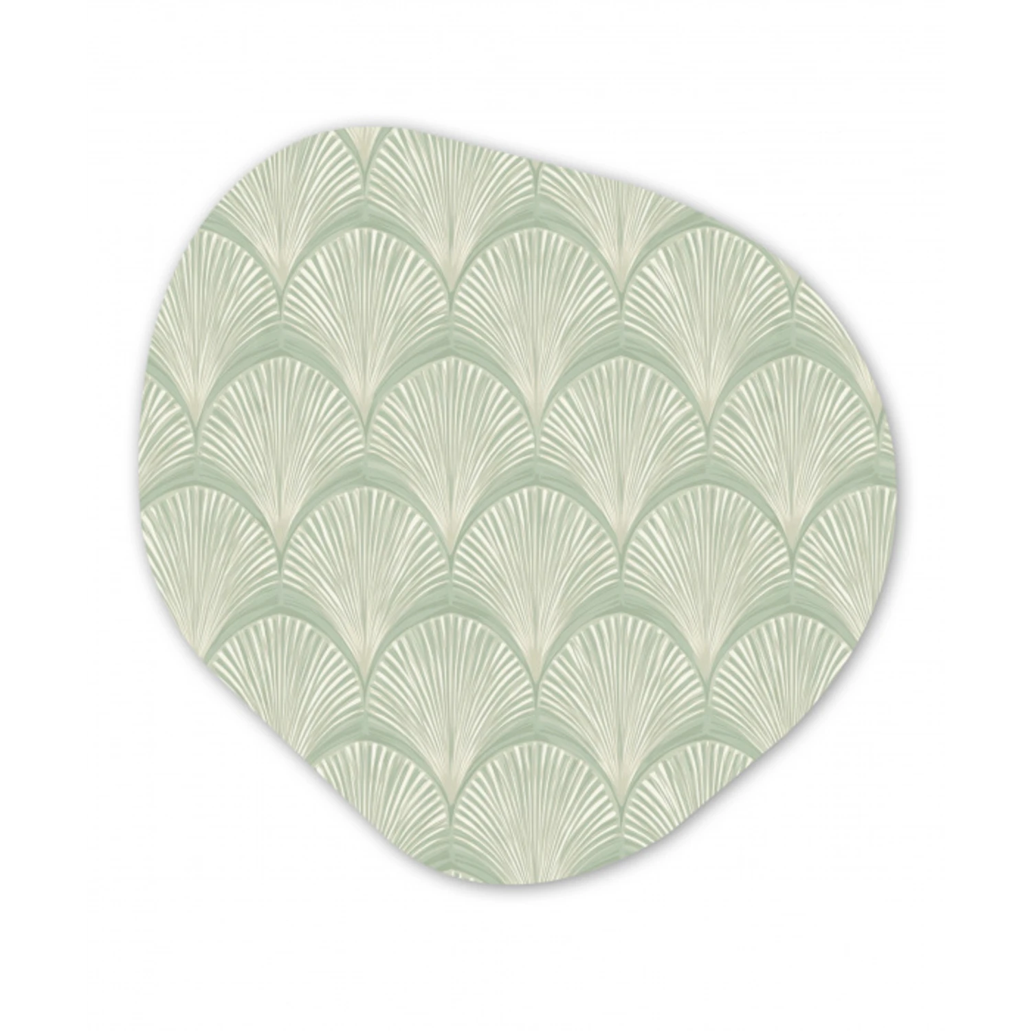 Waaiers - Patroon - Groen Wandcirkel Organisch Forex 3mm klein 629 -3d