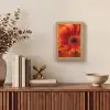 Oranje - Gerbera - Intens Light Box met kabel (Tafellamp) klein -sfeer2