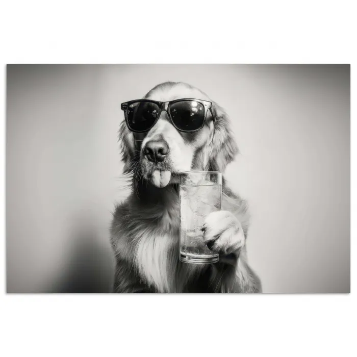 Golden retriever - Hond - Zonnebril - Gkas poster papier klein -3d