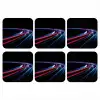 Gaming - Lichtbanen - Golvend - Rood onderzetter kurk middel -3d