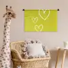 Groen - Hartjes - Wit Wandkleed katoen klein -wsfeer5_kind