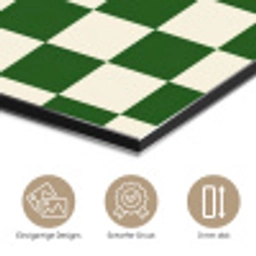 Schaakbord - Patroon - Groen aluminium wit klein 46 -closeup_DE