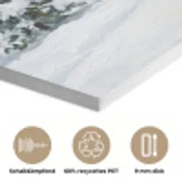 Bospad - Dennen - Sneeuw - Winter - Rustgevend PET vilt klein -closeup_DE