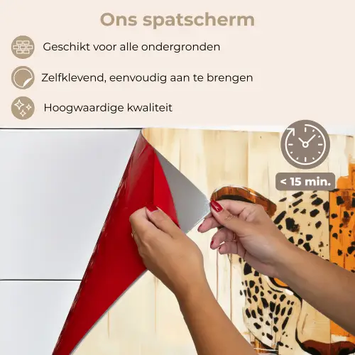 Luipaard - Symmetrisch - Strepen keuken achterwand spatscherm klein -spatscherm_NL