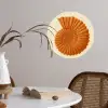 Schelp - Oranje - Ribbels Wandcirkel behangsticker klein -sfeer3
