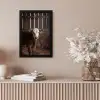 Kalf - Oormerk - Houten stal fotolijst zwart zonder passe partout klein -sfeer5