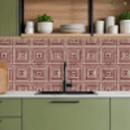 Geometrisch - Patroon - Rood keuken achterwand 2 middel 871 -sfeer3
