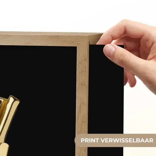 Friet - Goud - Chrome - Eten Light Box met batterij (Wandlamp) middel -USP_websiteprintNL