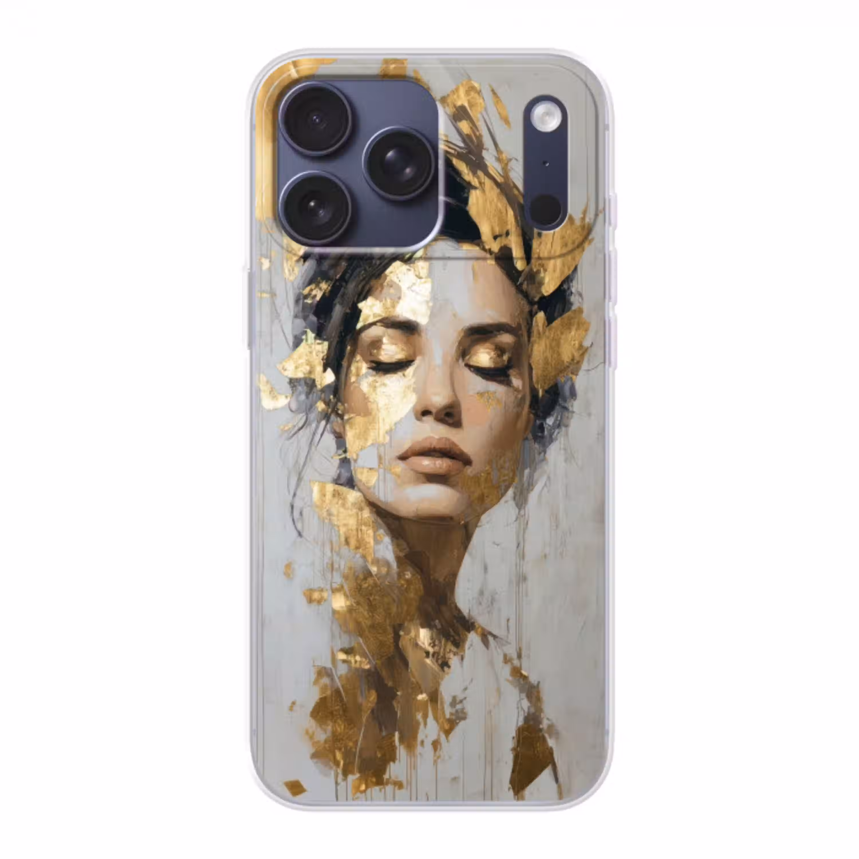 Sierlijk - Vrouw - Goud - Ogen Telefoonhoesje iPhone 17 Pro Max klein -3d