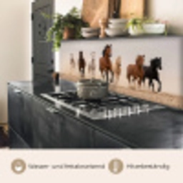 Kudde paarden - Stofwolk - Bruin - Zwart keuken achterwand 2 middel -usp_DE