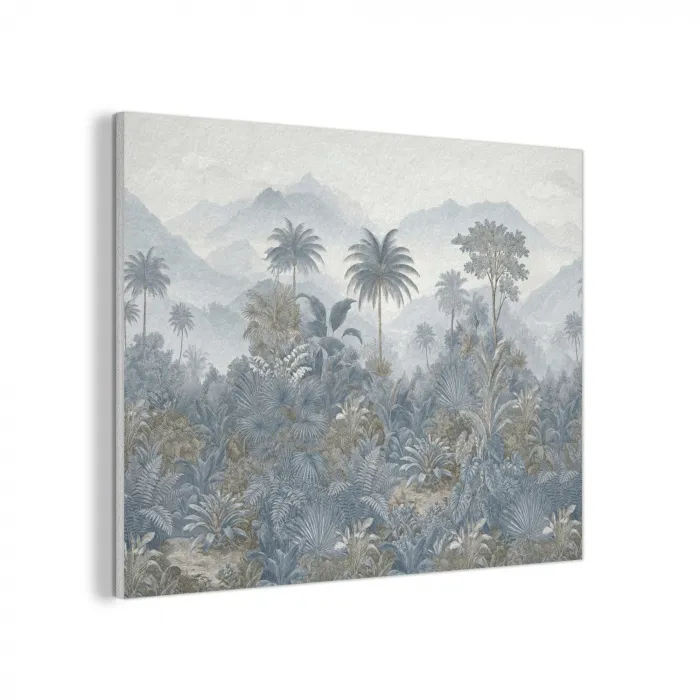 Jungle - Landschap - Blauw PET vilt klein -3d