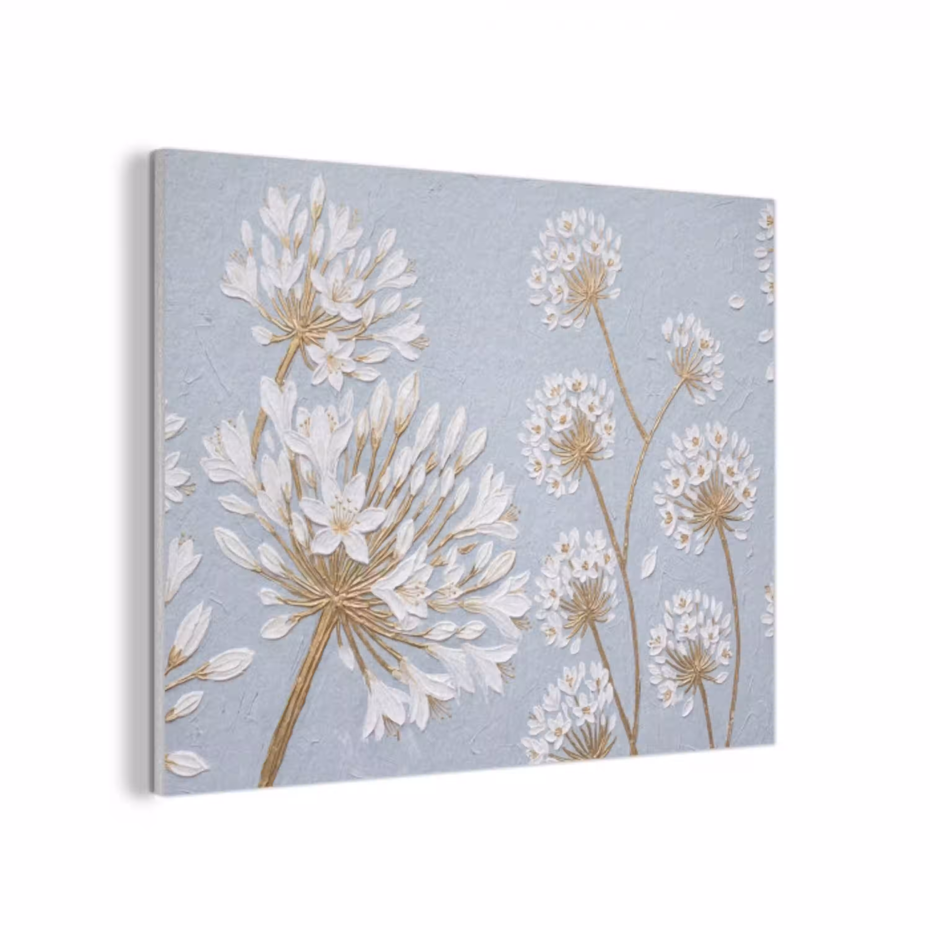 Illustratie - Bloemen - Blauw PET vilt klein -3d