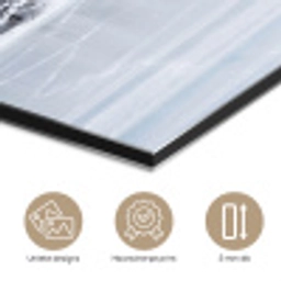 Meer - Dennen - IJs - Winter - Rustgevend aluminium wit klein -closeup_NL