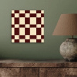 Retro - Patroon - Bruin aluminium wit klein 46 -sfeer2