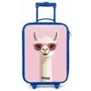 Lama - Wit - Zonnebril - Wimpers Kinderkoffer - Blauw klein -zz3dotto