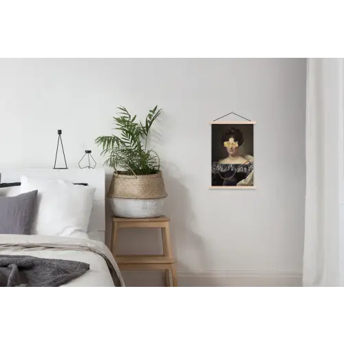 Johanna Henriette Engelen - Dubois Drahonet - Goud textielposter latten blank klein -woonkamer