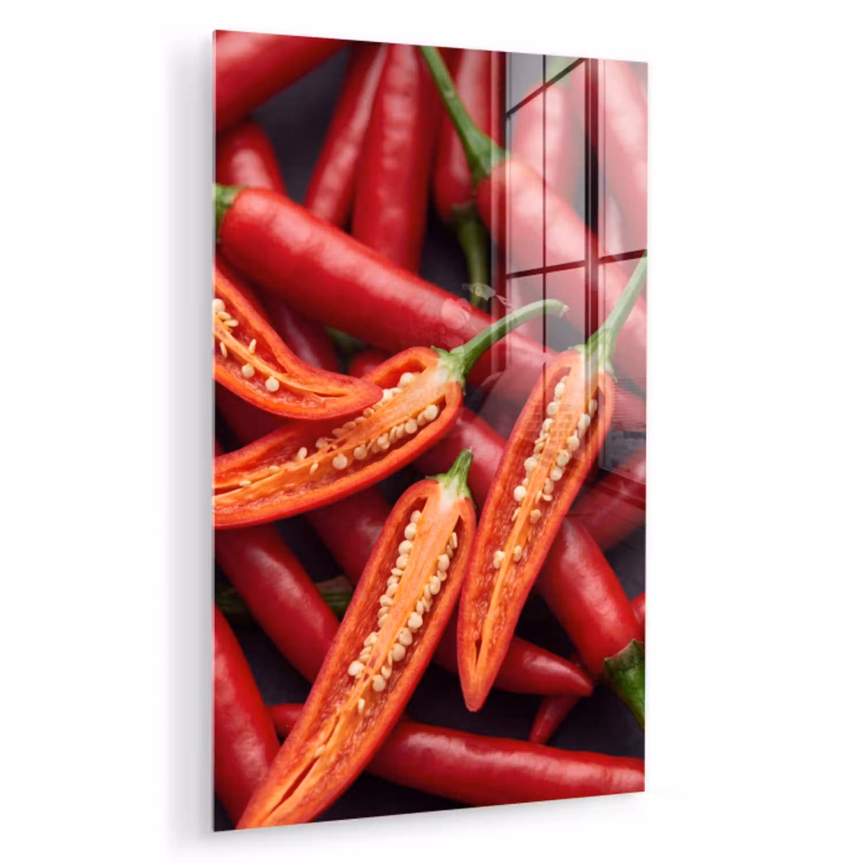Chilipeper - Open - Rood plexiglas 5mm klein -zzzproduct_nieuw