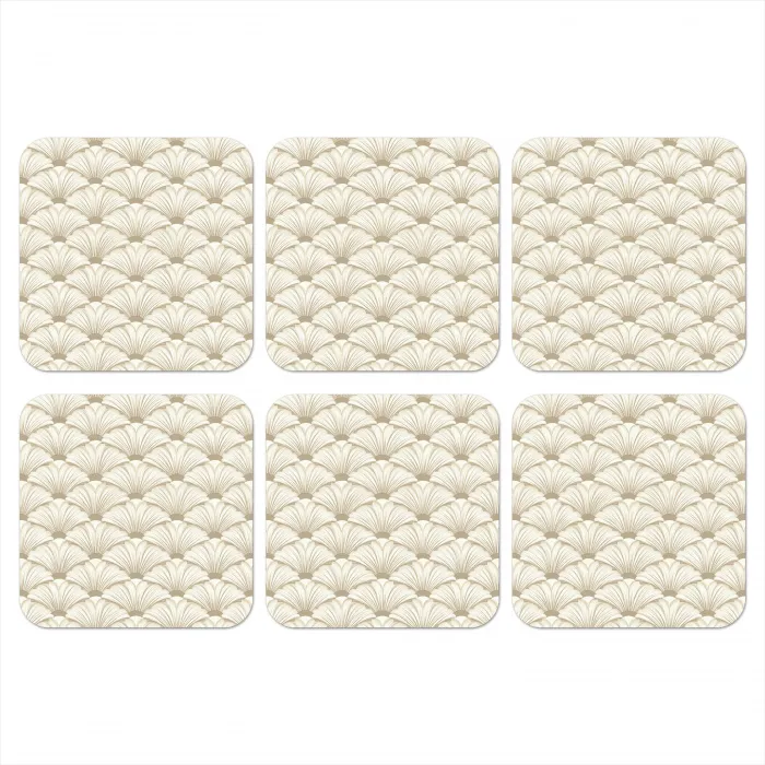 Klassiek - Art - Beige onderzetter kurk middel 366 -3d