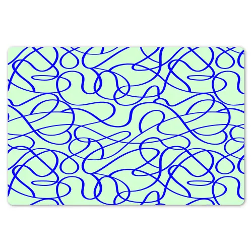 Mint - Blauw - Lijnen - Abstract Placemat vinyl groot 368 -zzsfeer1_Kitchenyeah-website