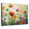 Kunst - Bloemen - Lente - Natuur Textielframe zwart klein -3d