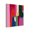 Kleurvakken - Recht - Rond - Abstract aluminium wit klein -3d