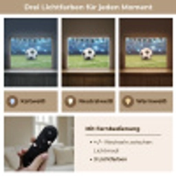 Voetbal - Stadion - Bal - Jongens Light Box met batterij (Wandlamp kind) middel -USP_lichtkleurDE