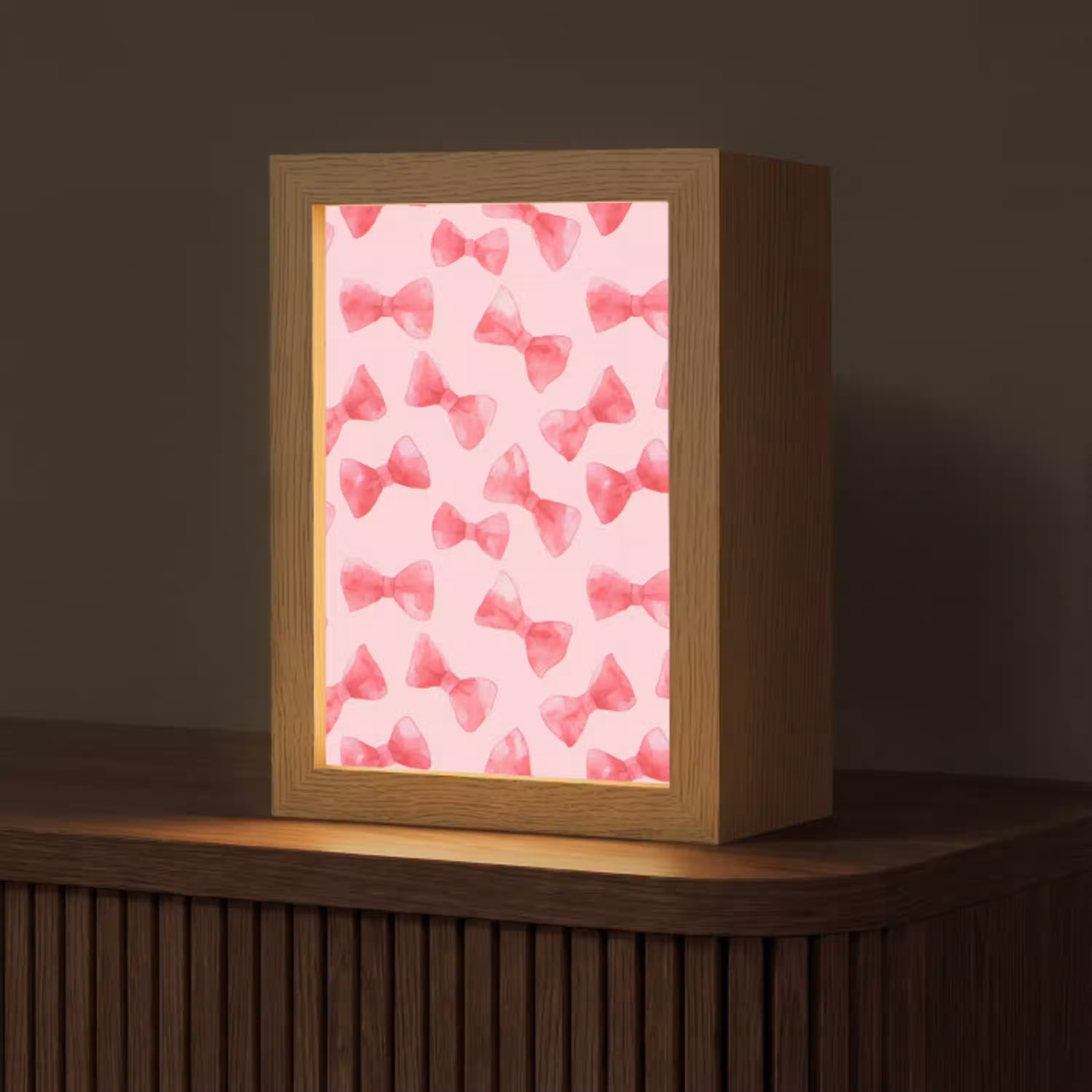 Strikken - Aquarel - Roze Light Box met kabel (Tafellamp) klein 925 -z3d_website
