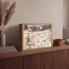 Droogbloemen - Wit - Planten Light Box met batterij (Wandlamp) middel -sfeer2