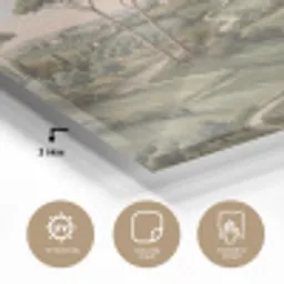 Landschap - Heuvels - Zandpad - Groen plexiglas 5mm klein -sfeer2