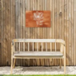 Bloem - Minimalistisch - Wit Tuinposter op houten frame 2 cm dik klein -sfeer4